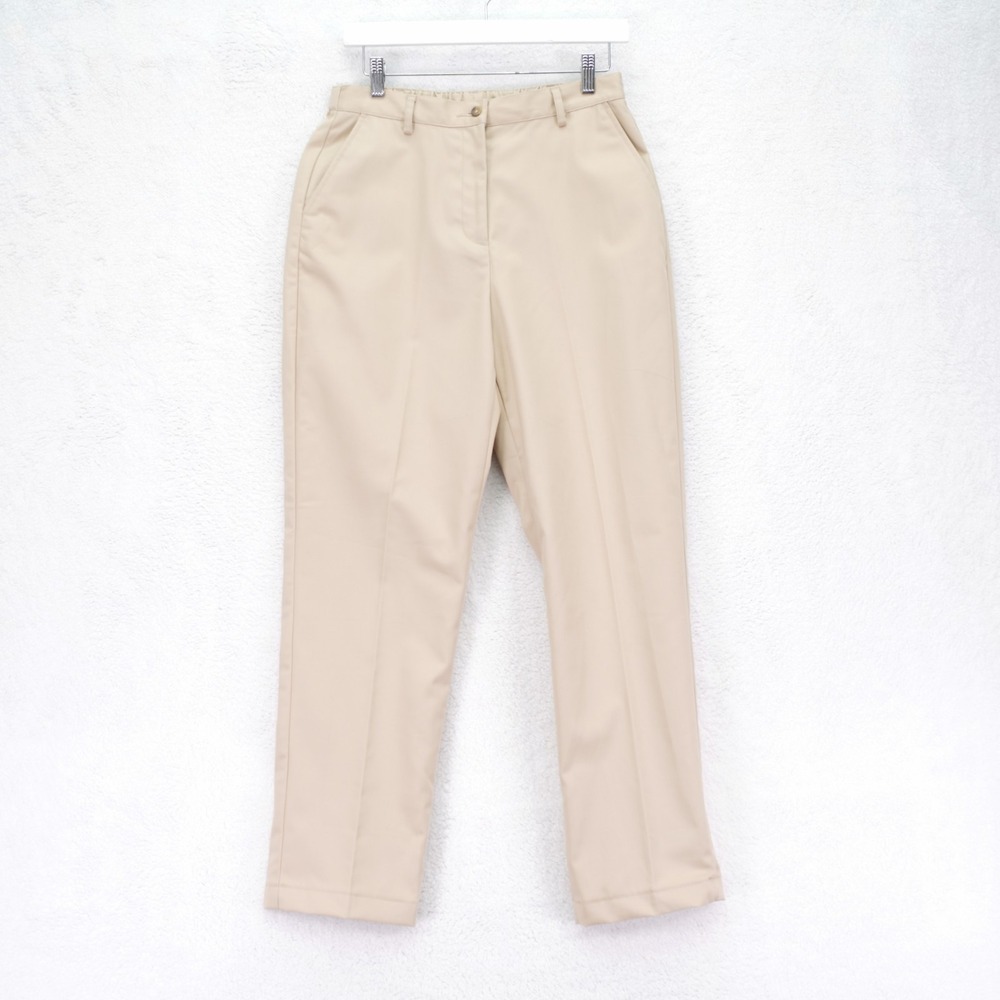 Land's End Women's Cotton Polyester Chino Pants Tan -6 29 / 29.5- High Rise